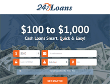 Tablet Screenshot of 247--loans.net